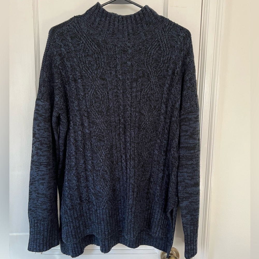 Perfect Blue Mock-neck sweater!